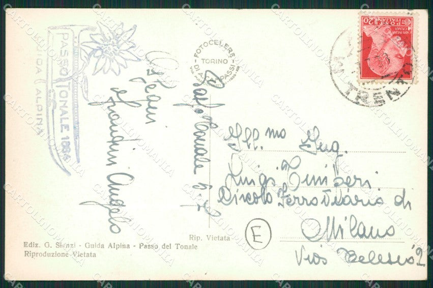 Brescia Passo del Tonale Sci Foto cartolina QK6845 – retro