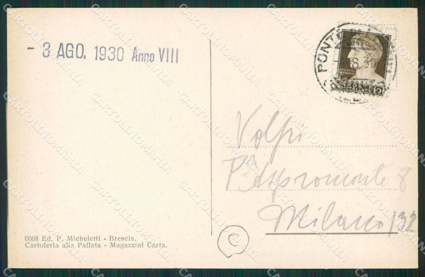 Brescia Ponte di Legno cartolina QK6862 – retro