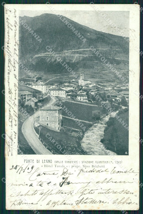 Brescia Ponte di Legno PIEGA cartolina QK6866 – fronte