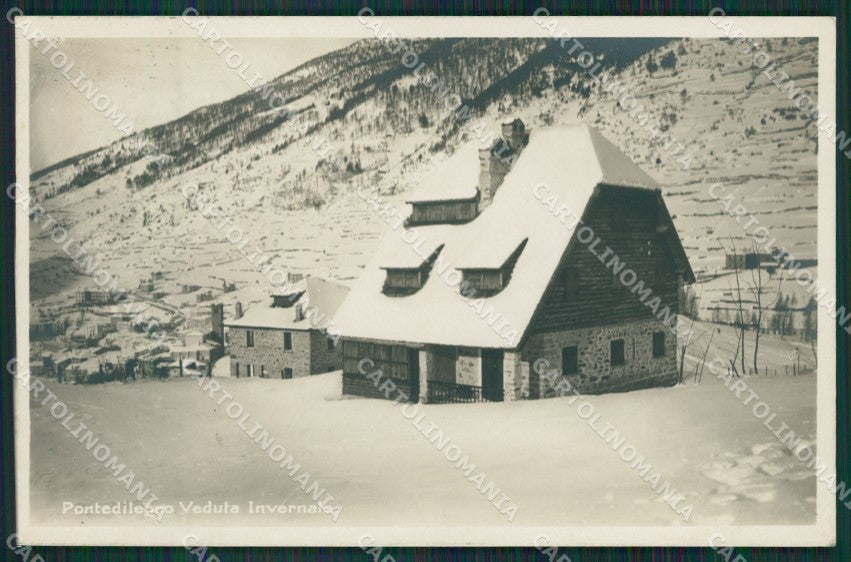 Brescia Ponte di Legno Nevicata Foto cartolina QK6891 – fronte