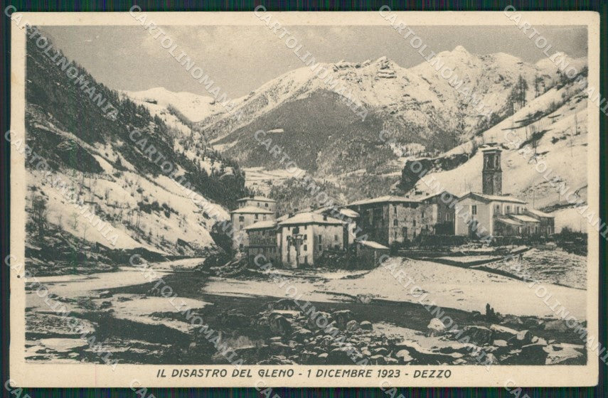 Brescia Valle Camonica Dezzo Disastro Gleno cartolina QK6899 – fronte