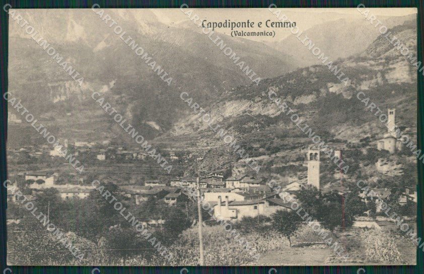 Brescia Valle Camonica Capo di Ponte Cemmo cartolina QK6928 – fronte