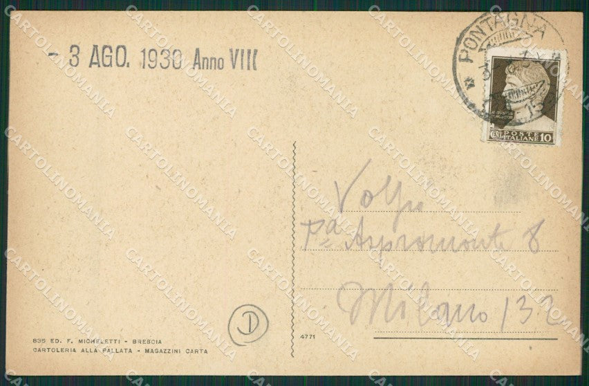 Brescia Valle Camonica Pontagna cartolina QK6930 – retro