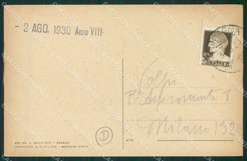 Brescia Valle Camonica Pontagna cartolina QK6933 – retro