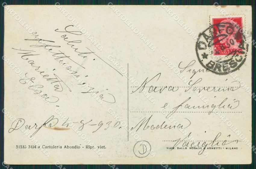Brescia Valle Camonica Darfo cartolina QK6936 – retro
