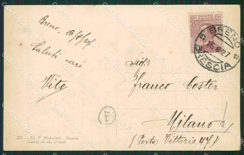Brescia Valle Camonica Breno Ponte Oglio cartolina QK6941 – retro