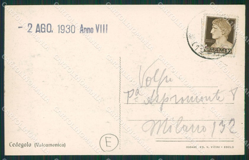 Brescia Valle Camonica Cedegolo cartolina QK6948 – retro