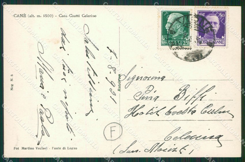 Brescia Valle Camonica Canè Foto cartolina QK6952 – retro