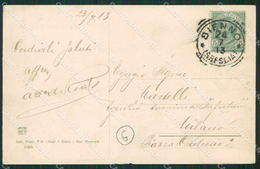 Brescia Valle Camonica Bienno cartolina QK6953 – retro