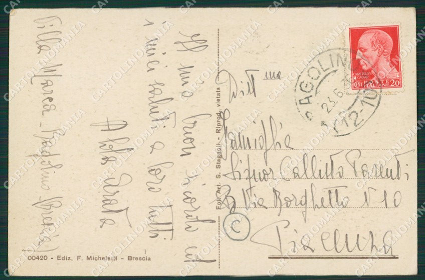 Brescia Valle Sabbia Bagolino cartolina QK6976 – retro