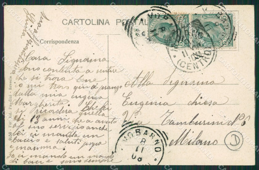 Brescia Valle Sabbia Vobarno cartolina QK6986 – retro
