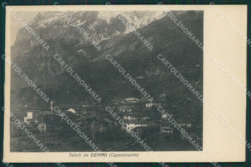 Brescia Val Trompia Cemmo cartolina QK7001 – fronte