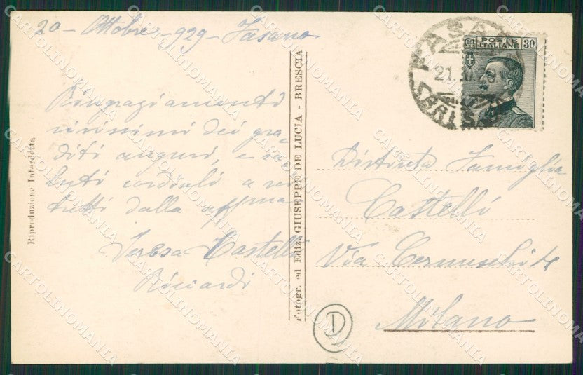 Brescia Fasano Battello Foto cartolina QK7043 – retro
