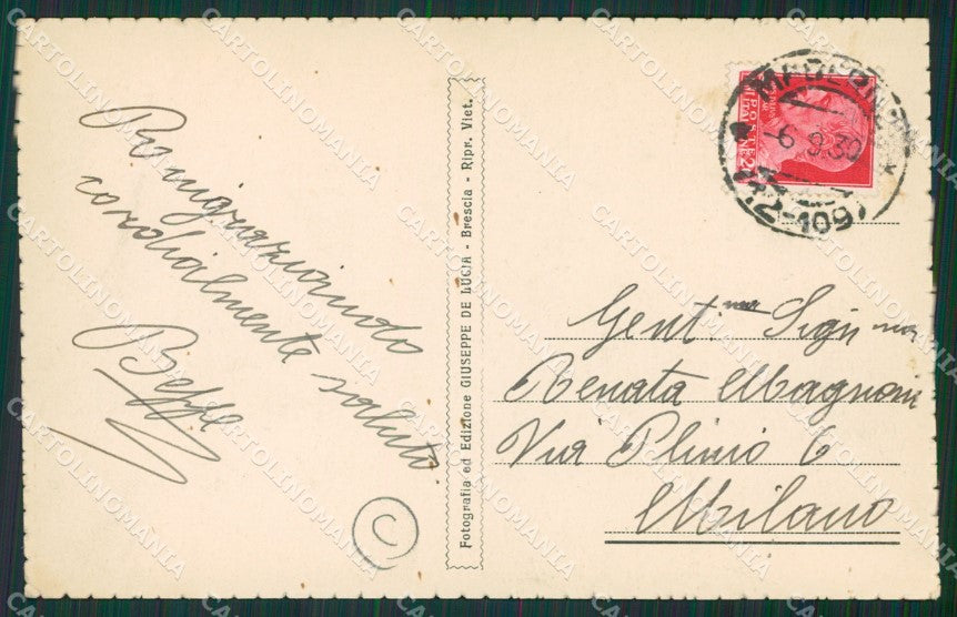 Brescia Maderno PIEGHE cartolina QK7087 – retro
