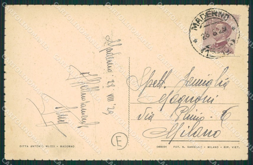 Brescia Maderno Battello cartolina QK7109 – retro