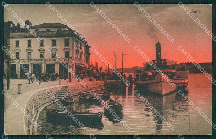 Brescia Salò Battello PIEGA cartolina QK7120 – fronte