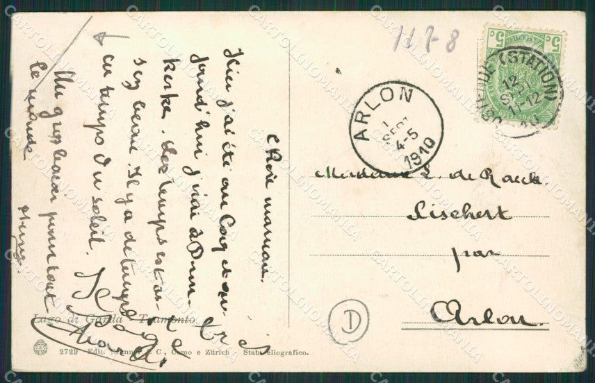 Brescia Salò Battello PIEGA cartolina QK7120 – retro