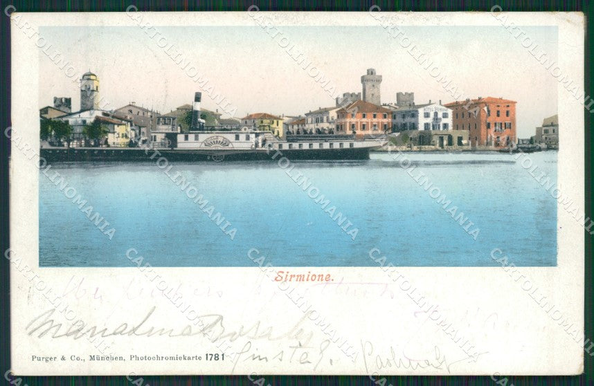 Brescia Sirmione Battello cartolina QK7144 – fronte