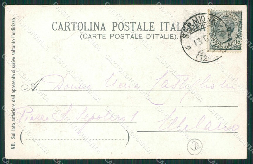 Brescia Sirmione Battello cartolina QK7144 – retro