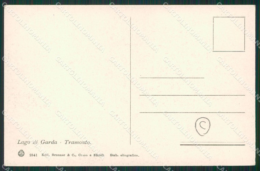 Brescia Lago di Garda Manerba Battello cartolina QK7154 – retro