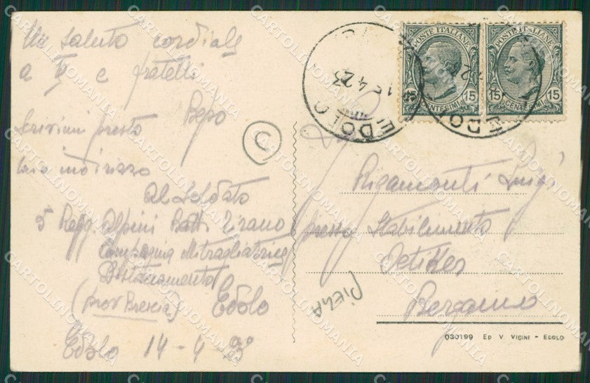 Brescia Rifugio Baitone Ciam Plem PIEGA cartolina QK7187 – retro