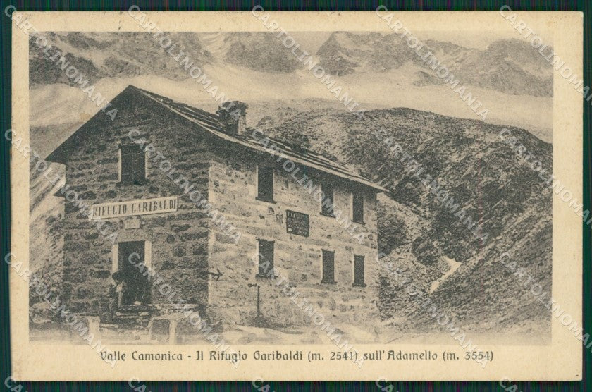 Brescia Rifugio Garibaldi PIEGA cartolina QK7189 – fronte