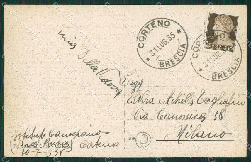 Brescia Corteno cartolina QK7206 – retro