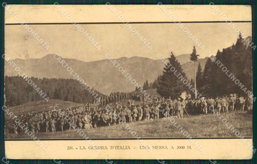Brescia Casa Editrice Guerra d'Italia Militari PIEGA cartolina QK7223 – fronte