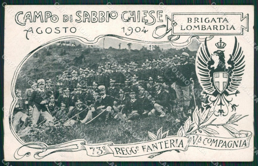 Brescia Sabbio Chiese Fanteria Militari cartolina QK7238 – fronte