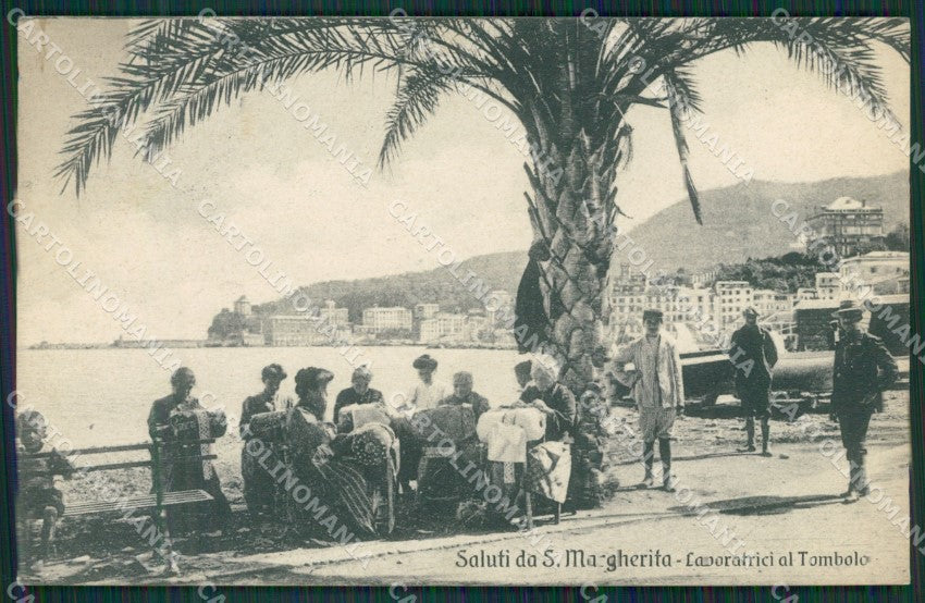 Genova Santa Margherita Pizzo Merletti Tombolo cartolina QK7252 – fronte
