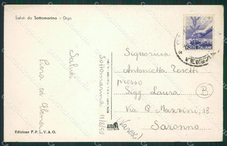 Venezia Sottomarina cartolina QK7256 – retro