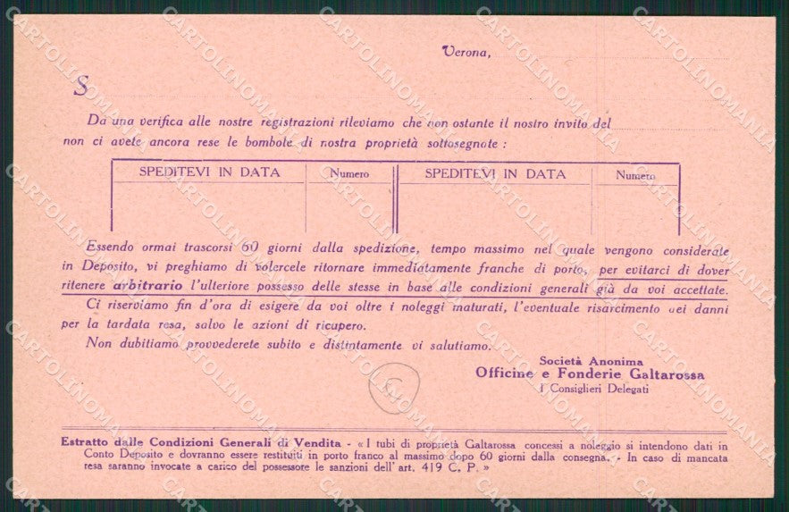 Verona Città Commerciale cartolina QK7291 – retro
