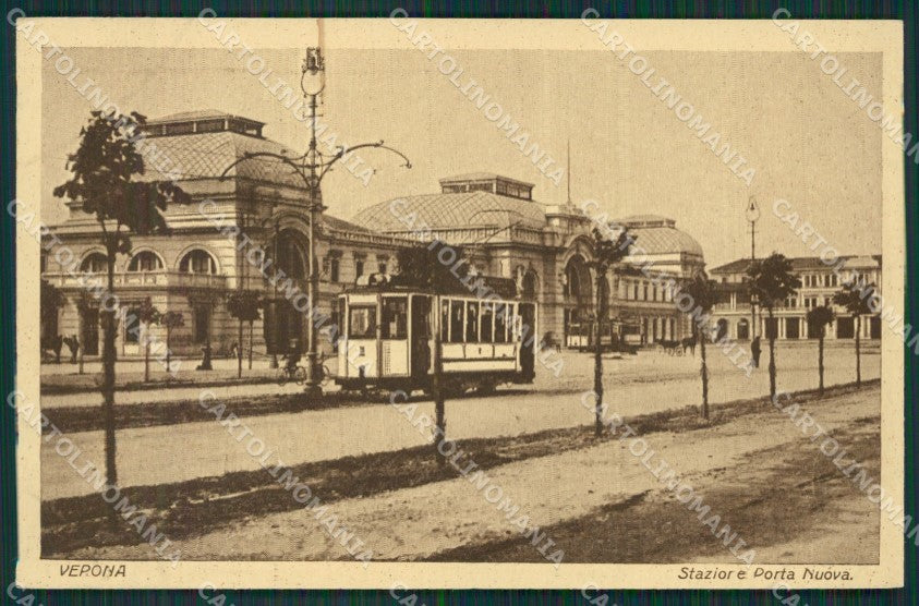 Verona Città Stazione Tram cartolina QK7293 – fronte