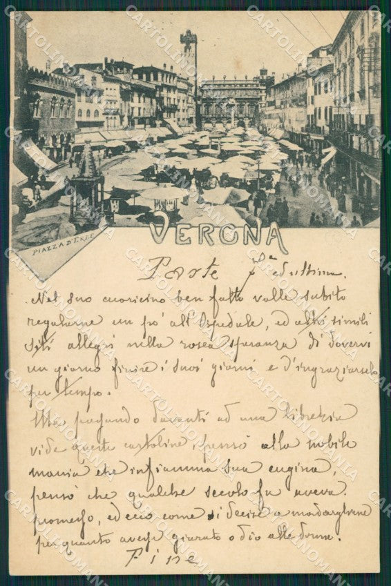 Verona Città Mercato cartolina QK7309 – fronte