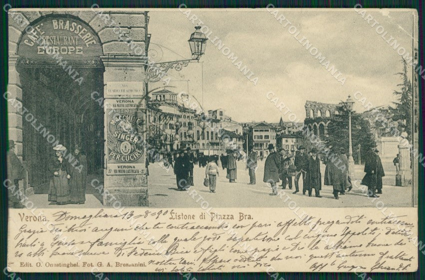 Verona Città PIEGHE cartolina QK7356 – fronte