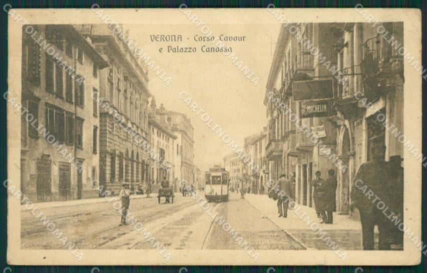 Verona Città Tram PIEGHINE cartolina QK7363 – fronte