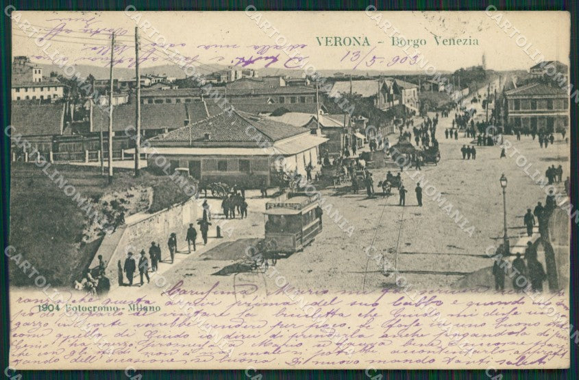 Verona Città Tram cartolina QK7373 – fronte