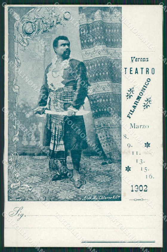 Verona Città Verdi Otello Lirica cartolina QK7383 – fronte
