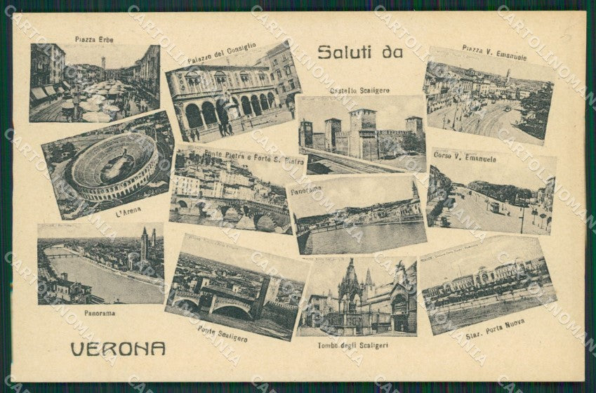 Verona Città Saluti da cartolina QK7385 – fronte