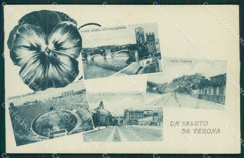 Verona Città Saluti da cartolina QK7391 – fronte