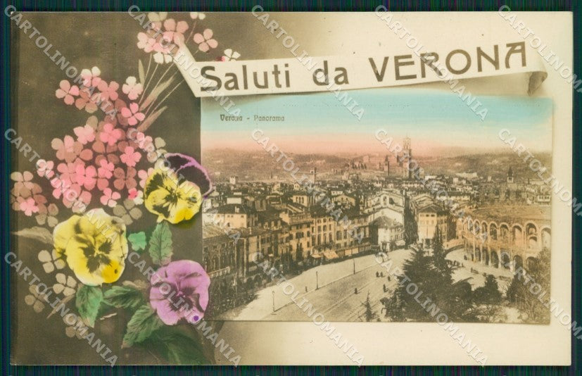 Verona Città Saluti da Foto cartolina QK7393 – fronte