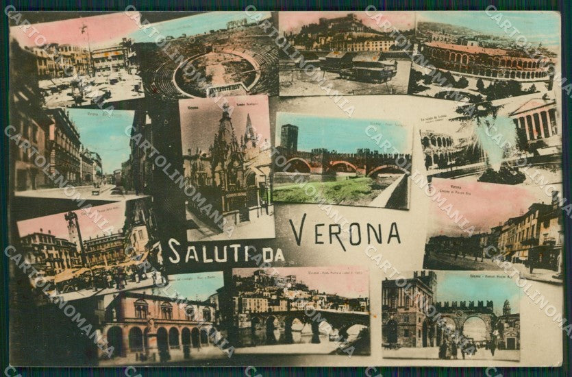 Verona Città Saluti da Foto cartolina QK7397 – fronte