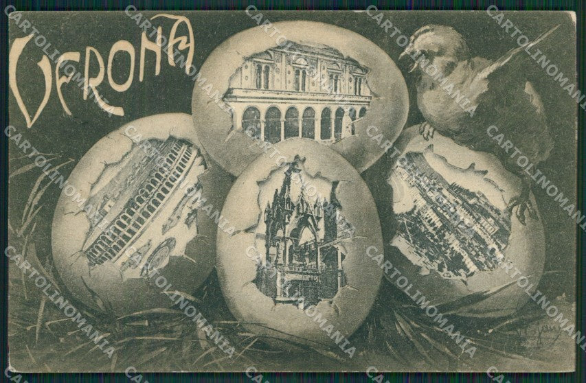 Verona Città Saluti da cartolina QK7399 – fronte