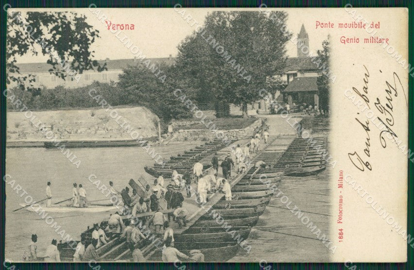 Verona Città Militari Genio cartolina QK7412 – fronte