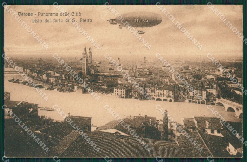 Verona Città Aviazione Dirigibile cartolina QK7423 – fronte