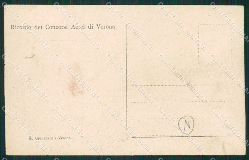 Verona Città Aviazione Concorsi Aerei cartolina QK7425 – retro