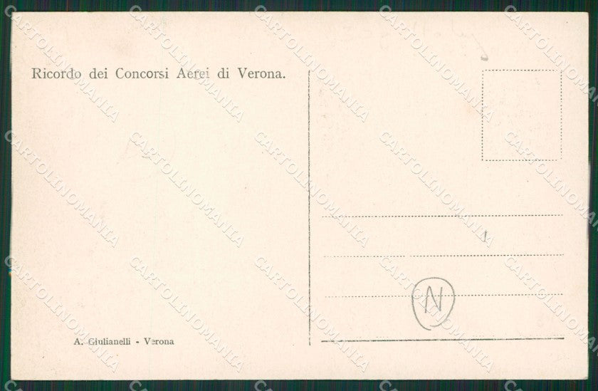 Verona Città Aviazione Concorsi Aerei cartolina QK7427 – retro
