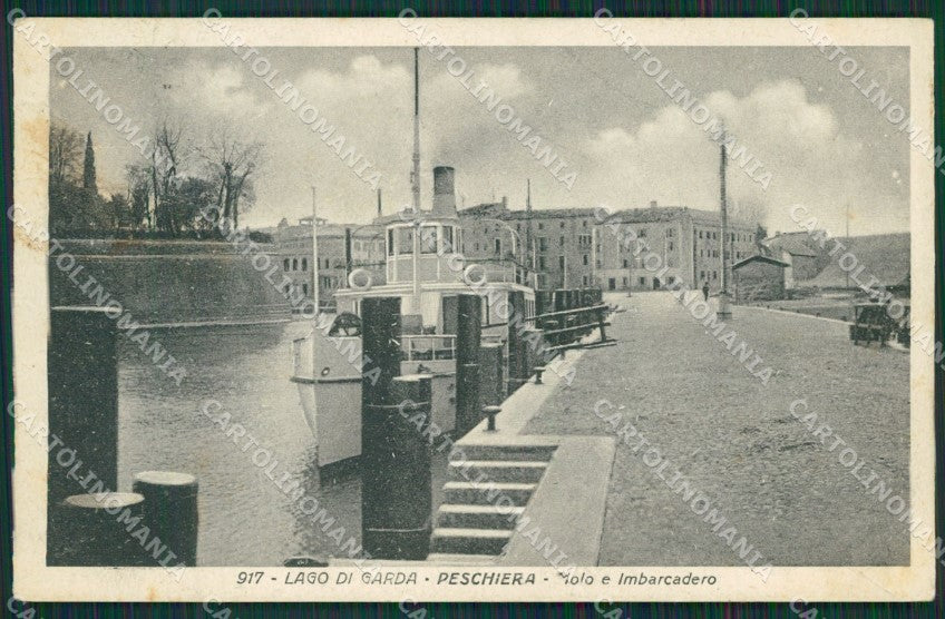 Verona Lago di Garda Peschiera Battello cartolina QK7448 – fronte