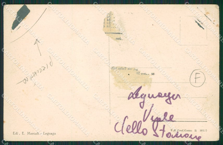 Verona Legnago PIEGA COLLA cartolina QK7482 – retro