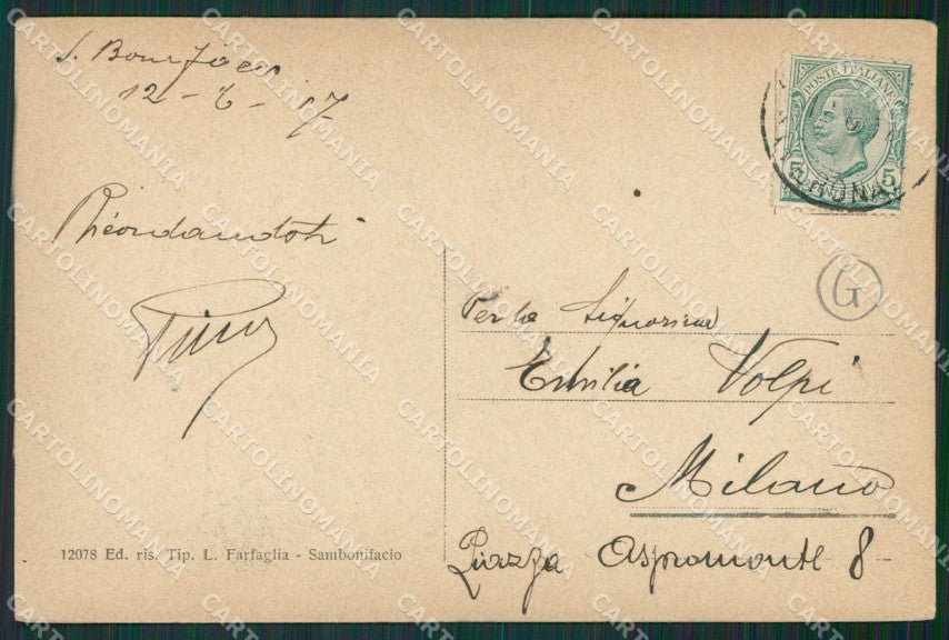 Verona San Bonifacio cartolina QK7487 – retro